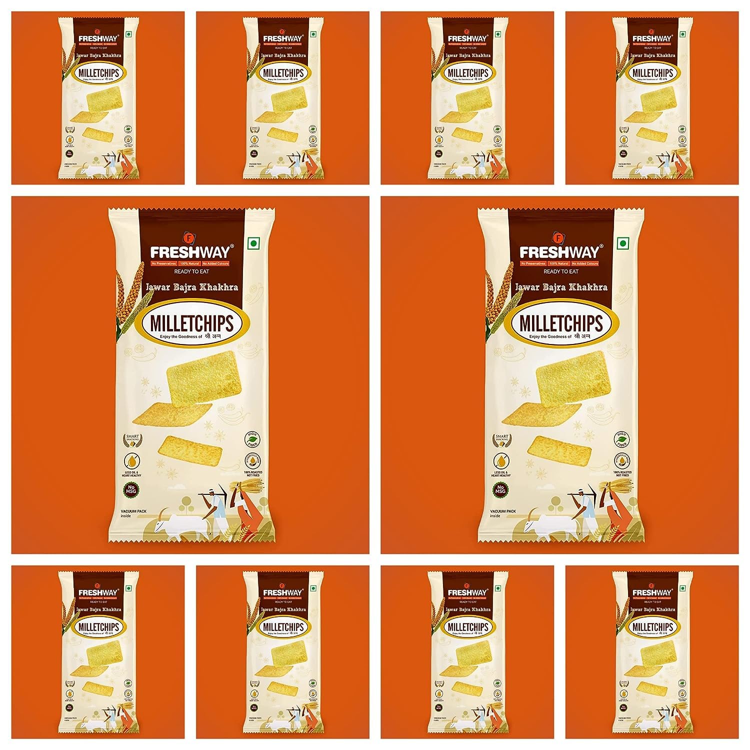 Freshway Jawar Bajra Khakhra Millet Chips