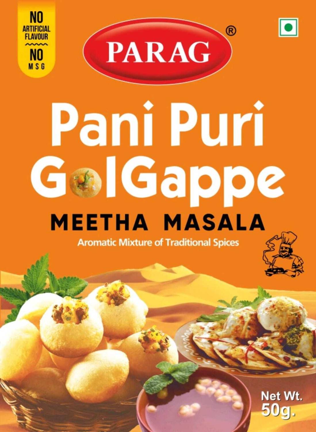 Parag Pani Puri Golgappa Mitha Masala 100 gm with free Tikha Masala