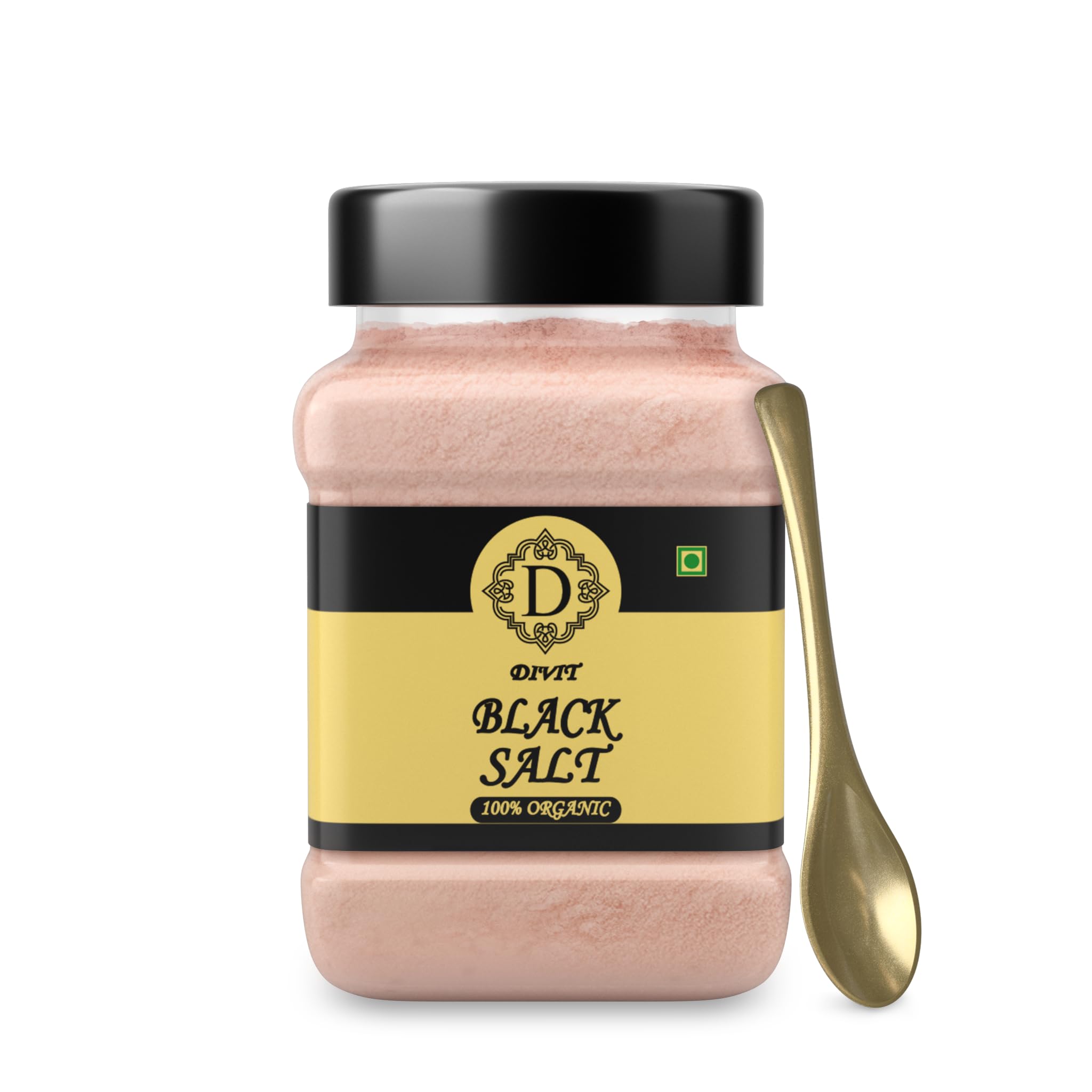 DIVIT 100% Natural Black Salt (Kala Namak) – Premium Rock Salt – Rich in Minerals – Ideal for Cooking