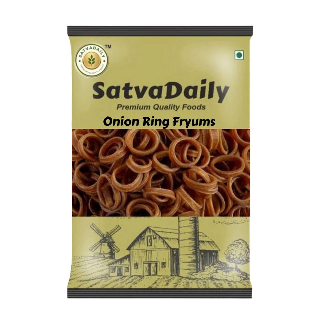 SatvaDaily Onion Ring Fryums 250g - Ready-to-Fry