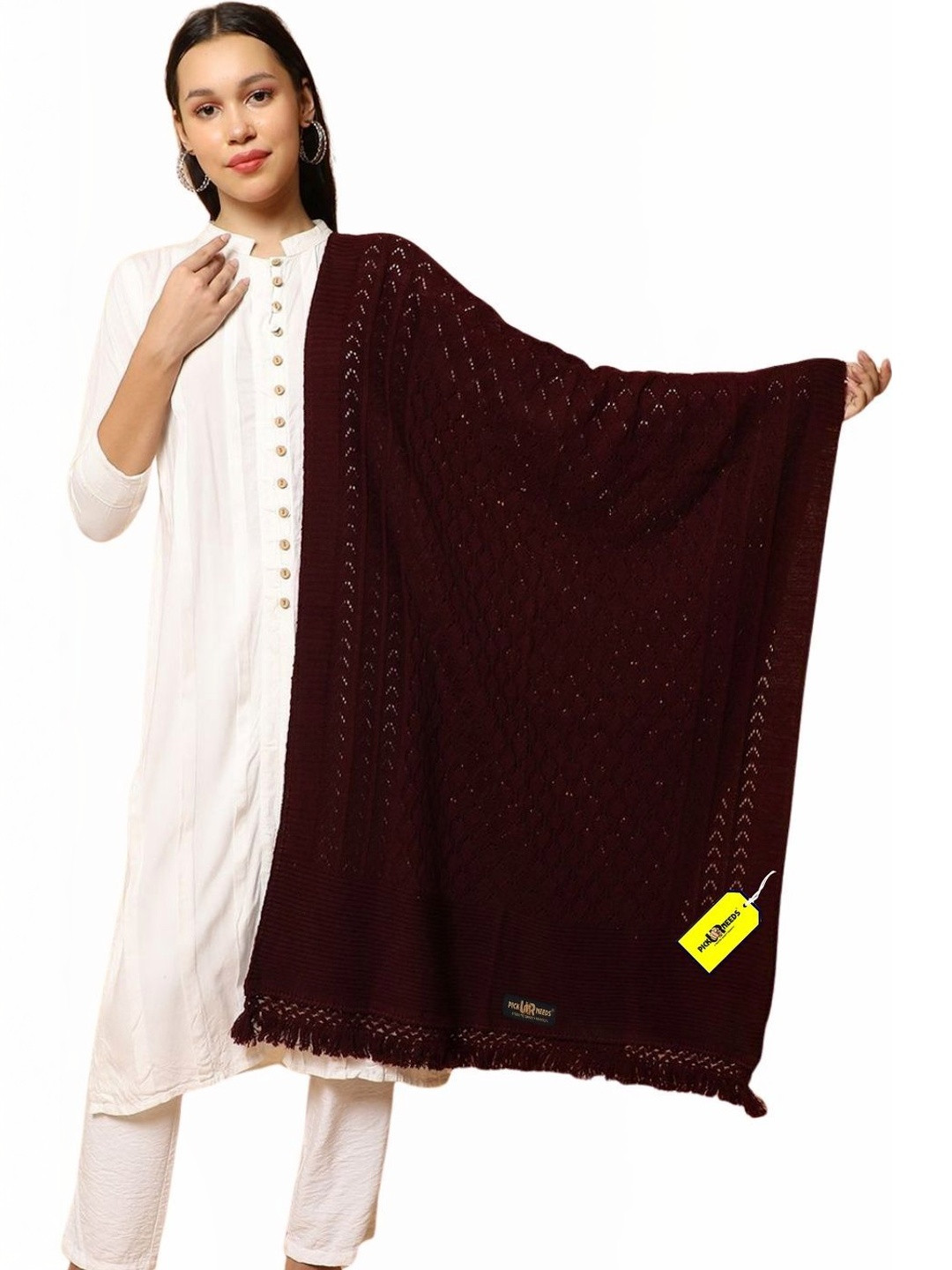 Pick Ur Needs Women Woven Design Shawl