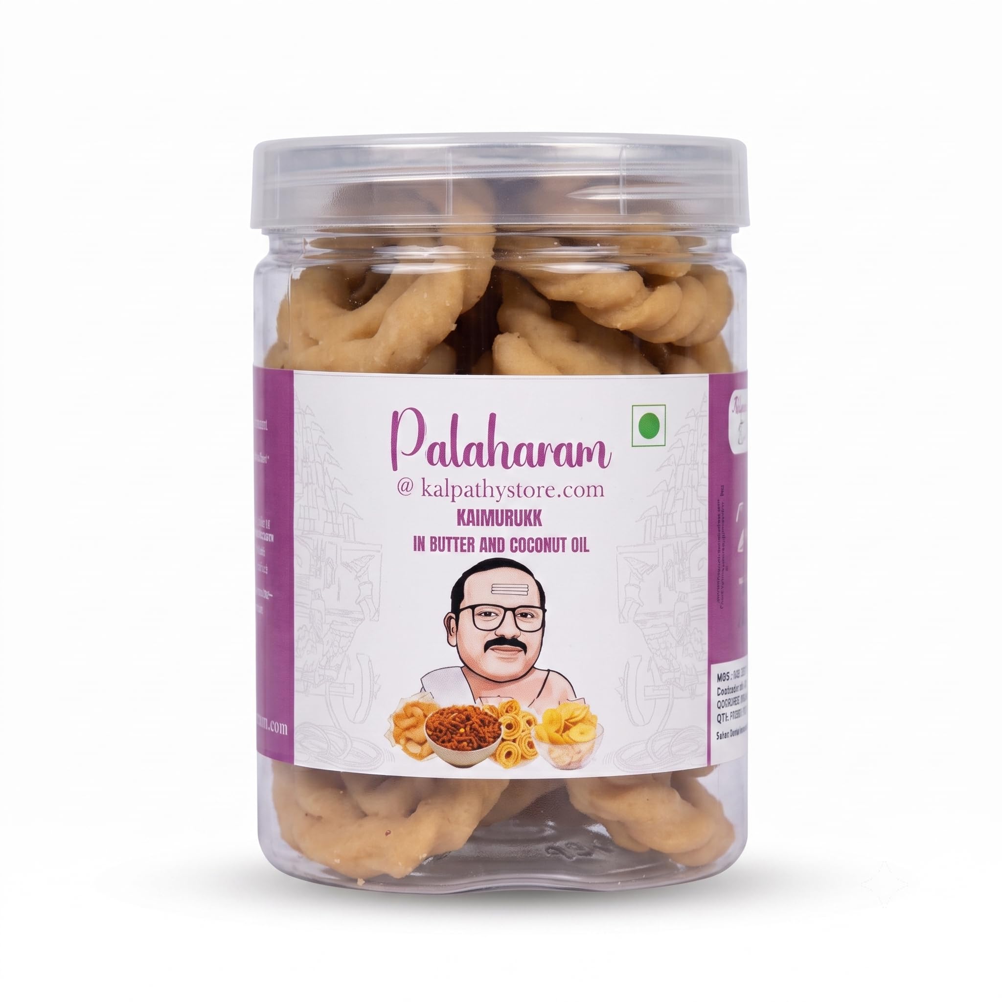 KalpathyStore Authentic Handmade Rice Kai Murukku (Made with Coconut Oil & Butter) (2 X 200 g)