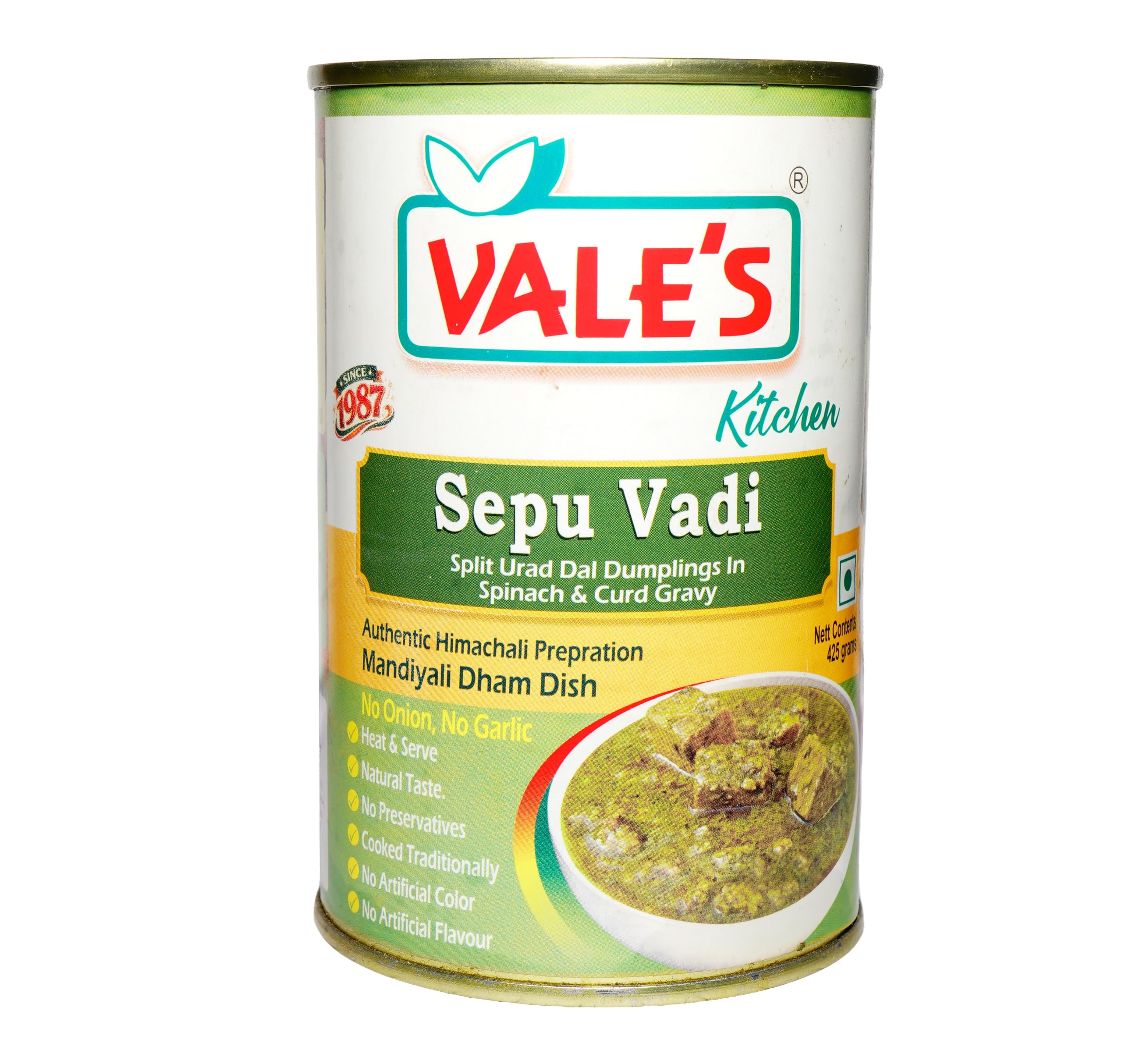 VALE'S Sepu vadi Traditional Himachali Curry Vegetarian Curry Sweet & Sour Gravy Himachali Dham Canned Food