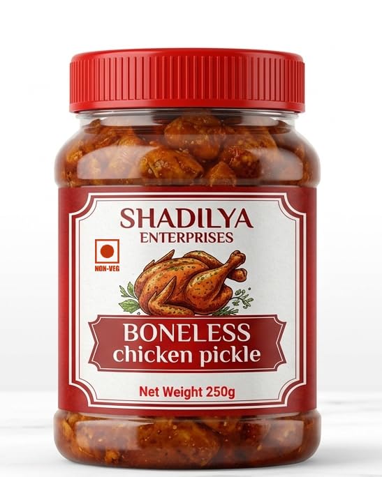 Boneless Chicken Pickle, Spicy Homemade, Non-Veg