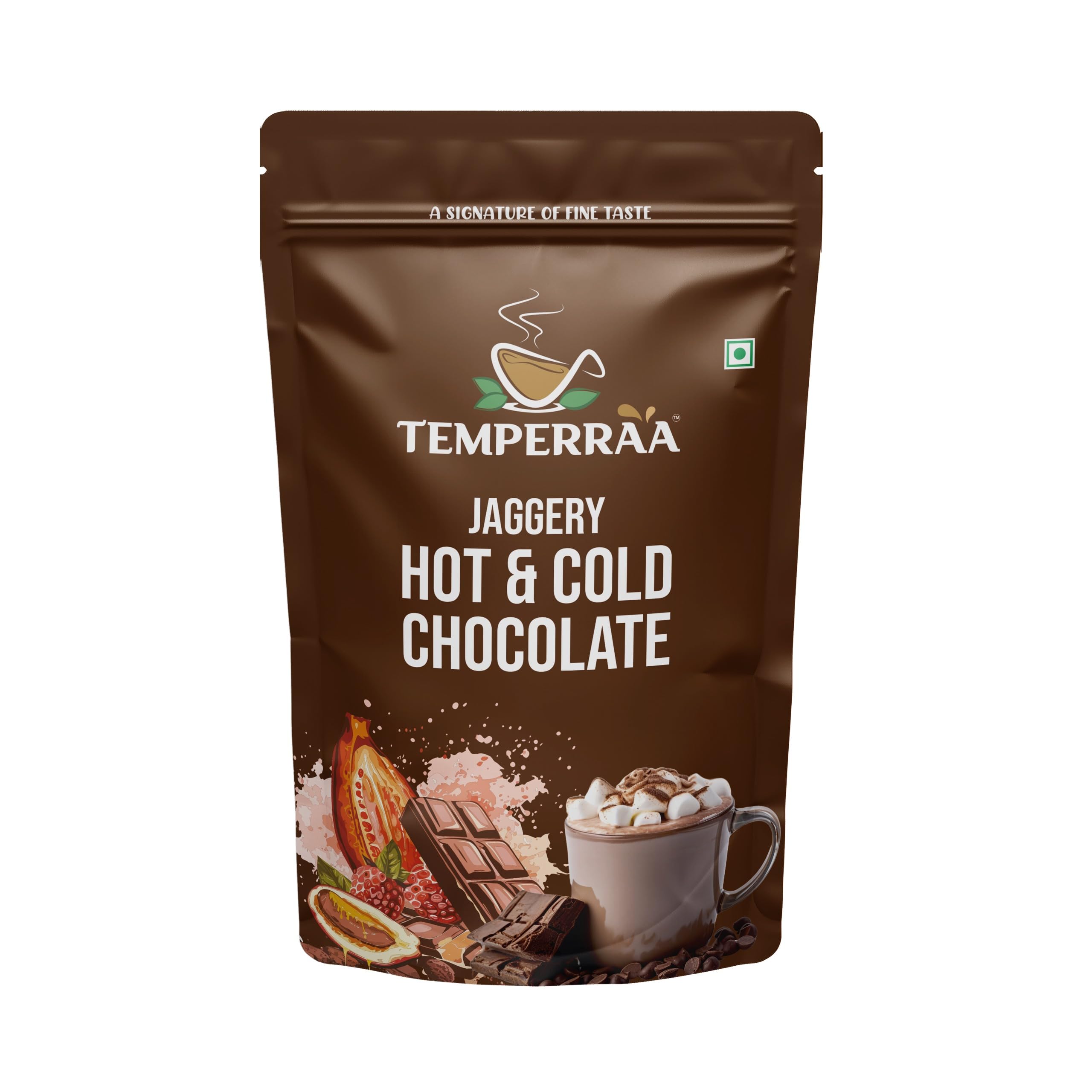 TEMPERRAA Instant Jaggery Hot & Cold Chocolate Premix