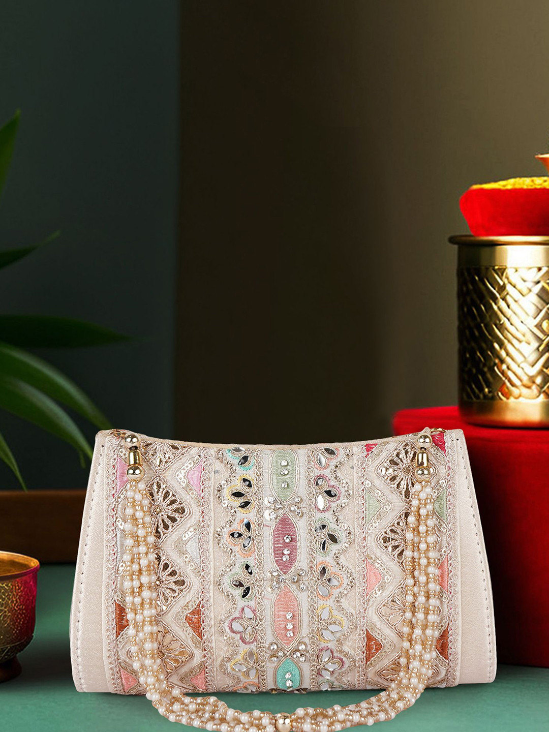 PLANX Embroidered Potli Clutch