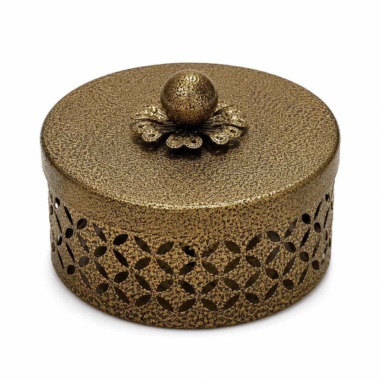 VASUNDHRA HANDICRAFTS German Silver Dry Fruits Box, Handcraft Decorative Jewelry Box