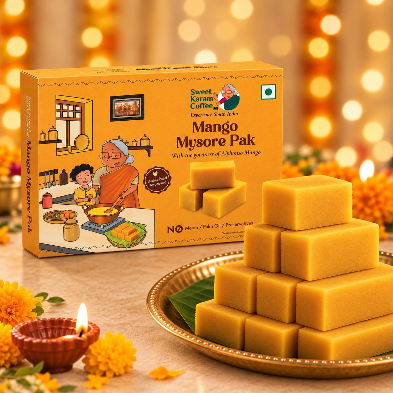 Sweet Karam Coffee Mango Mysore Pak