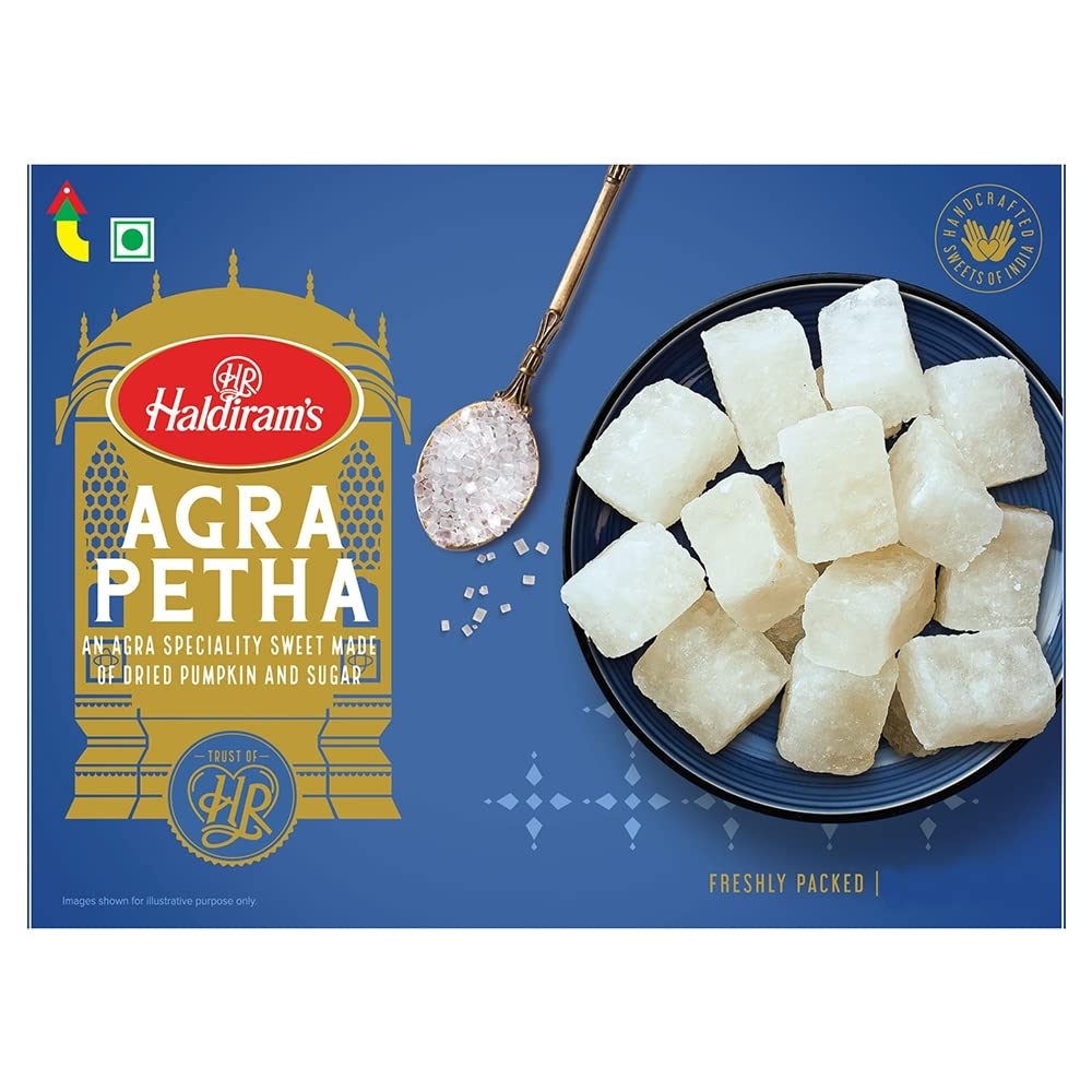 Haldiram's Delhi Dry Agra Petha, 350g/400g (Weight May Vary), Indian Sweets Diwali Gift Pack