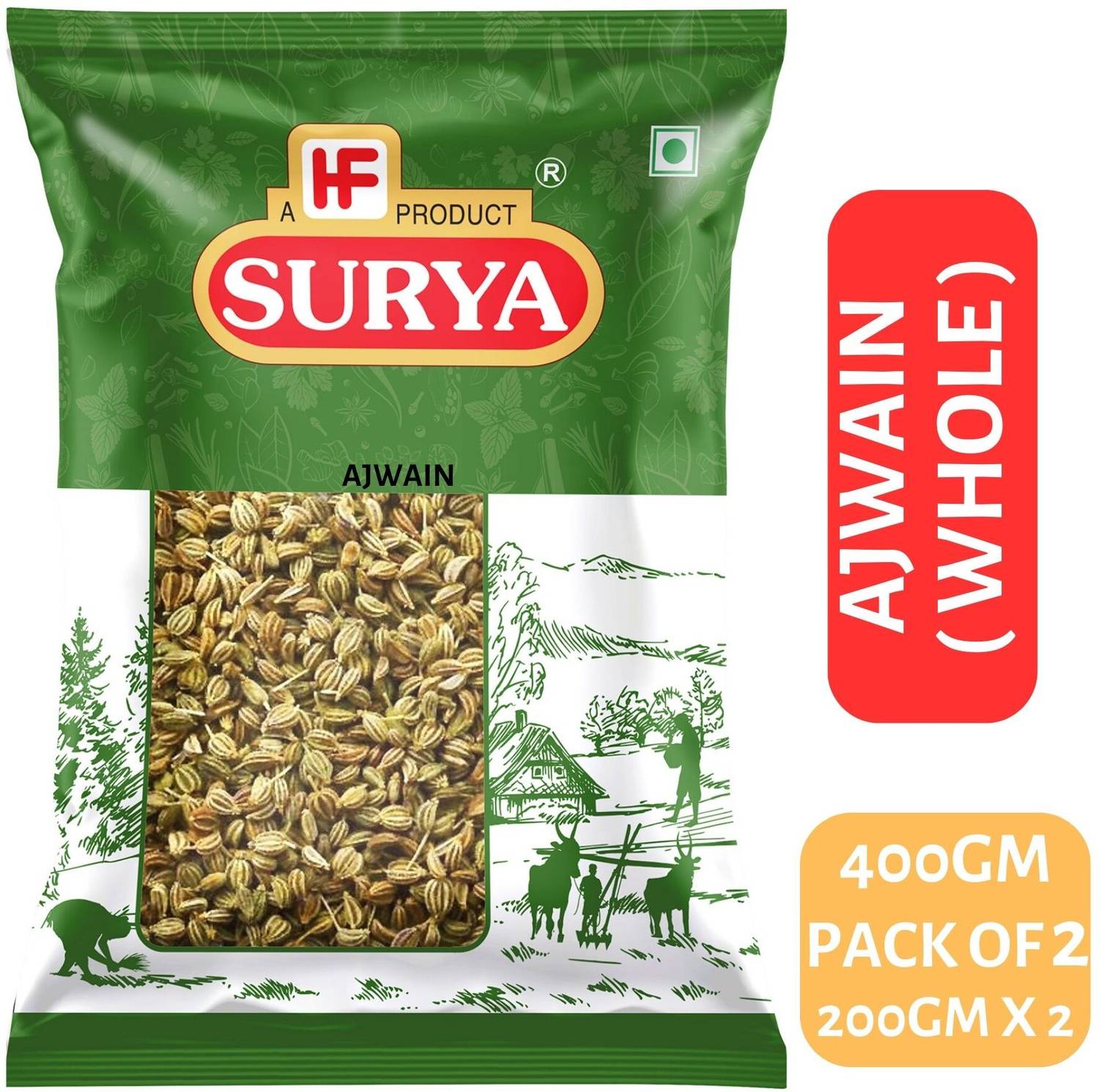 Surya Ajwain (Celery) Whole (Pack of2; 200gm each)