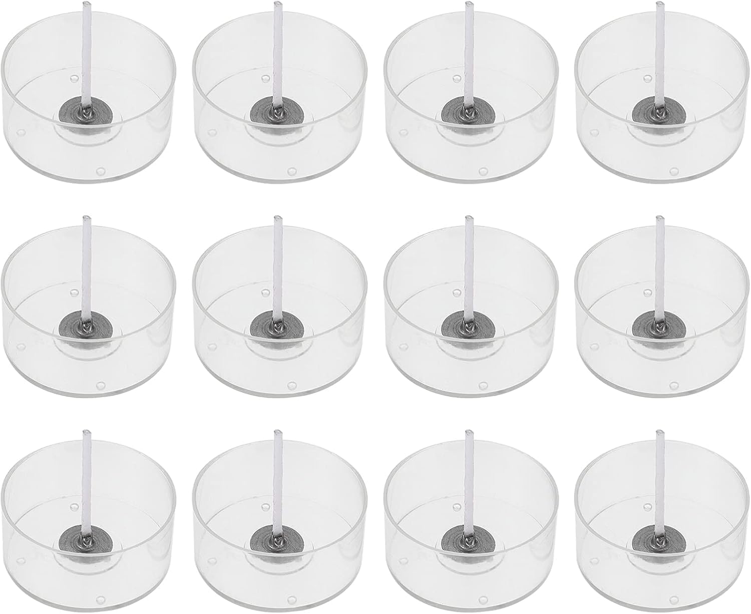 25Pcs Tealight Cup for Candle Making Empty Acrylic Polycarbonate Cups Tea Light Holder Transparent Clear Container