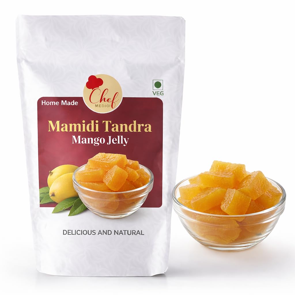 Chef Medidi Mamidi Tandra, Authentic Andhra Mango Jelly, Traditional Sun-Dried Sweet, Natural Fruit Leather Dessert