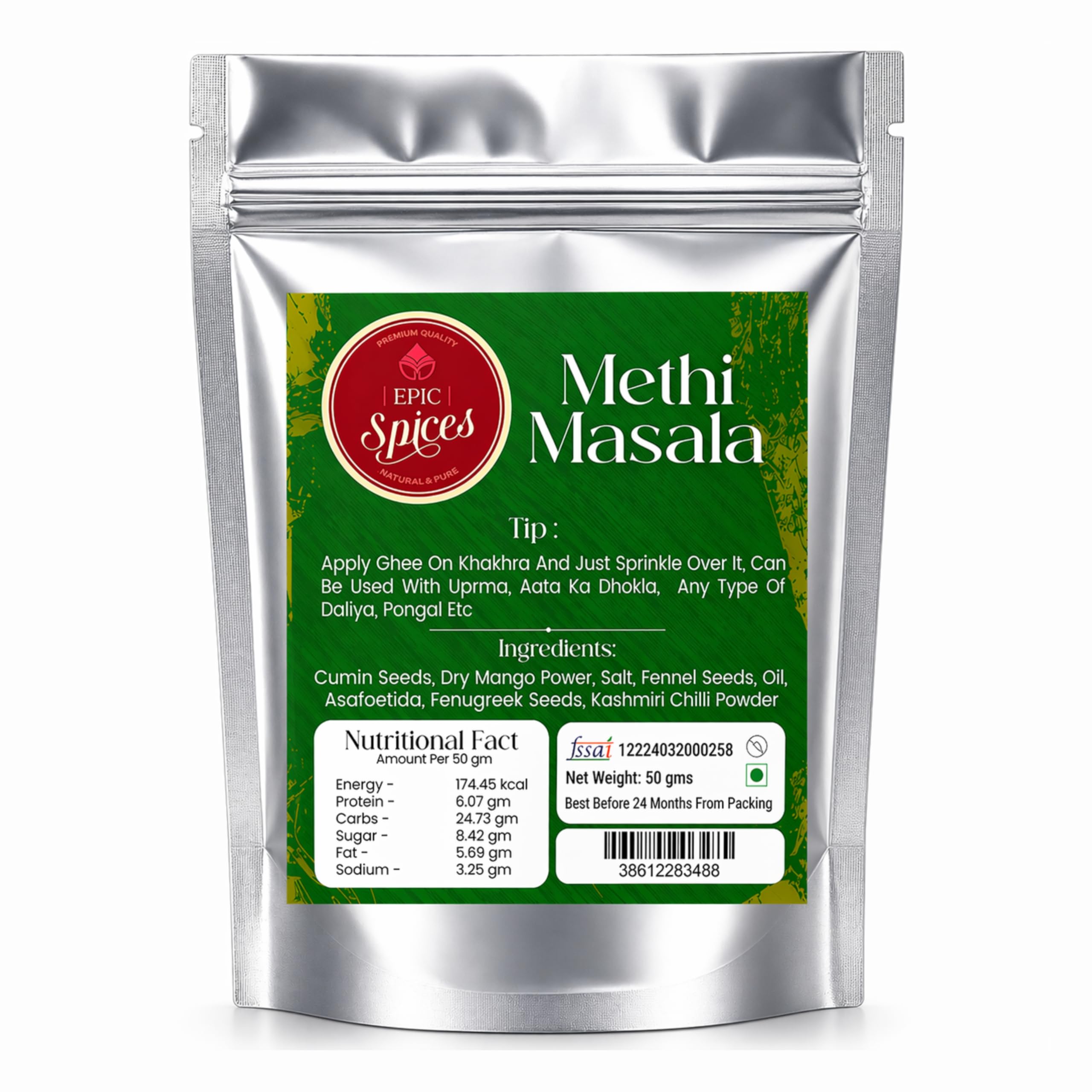Epic Spices Methi Masala, Authentic Spice Blend