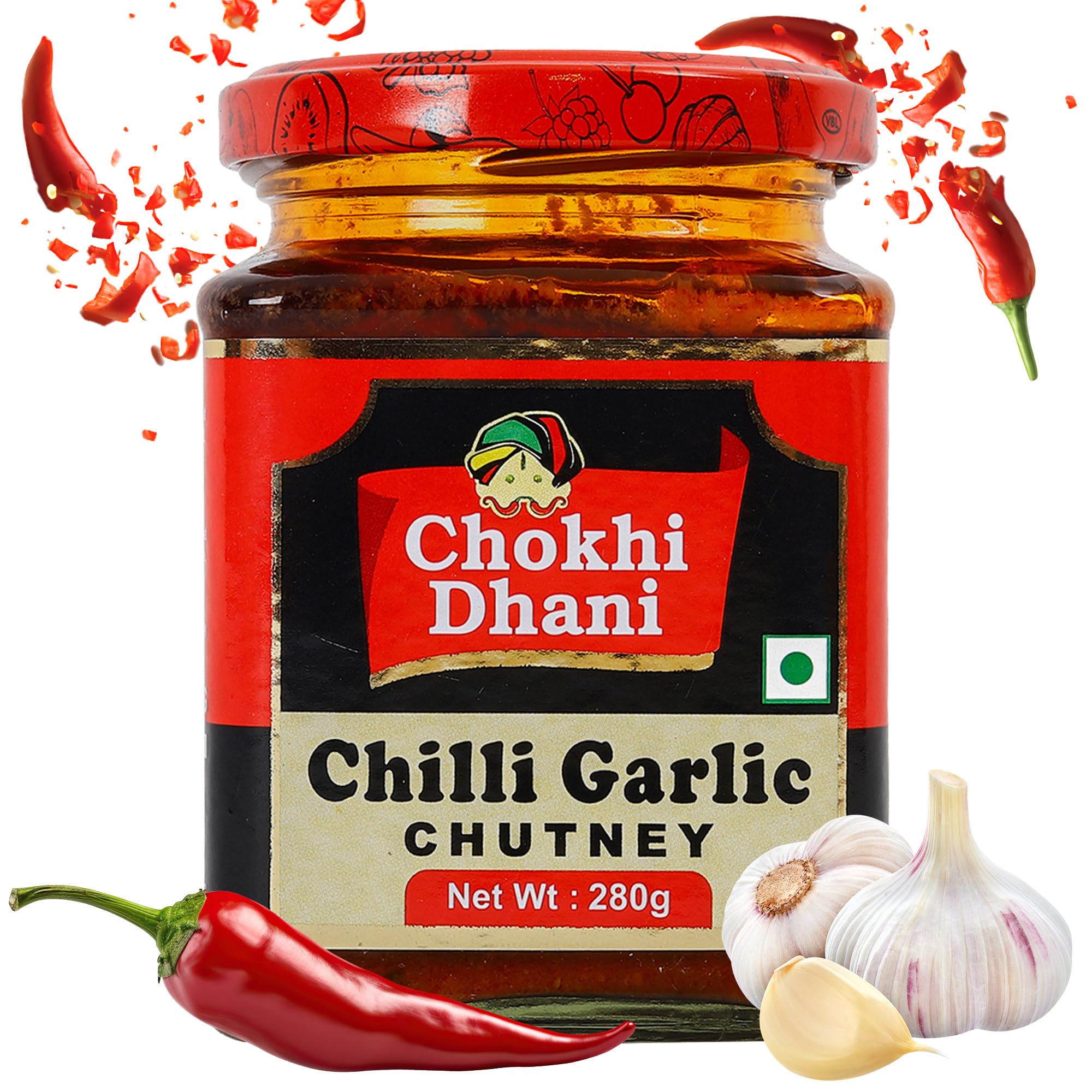 Chokhi Dhani Chilli Garlic Chutney 280gm mirch or lahasun ki Chutney