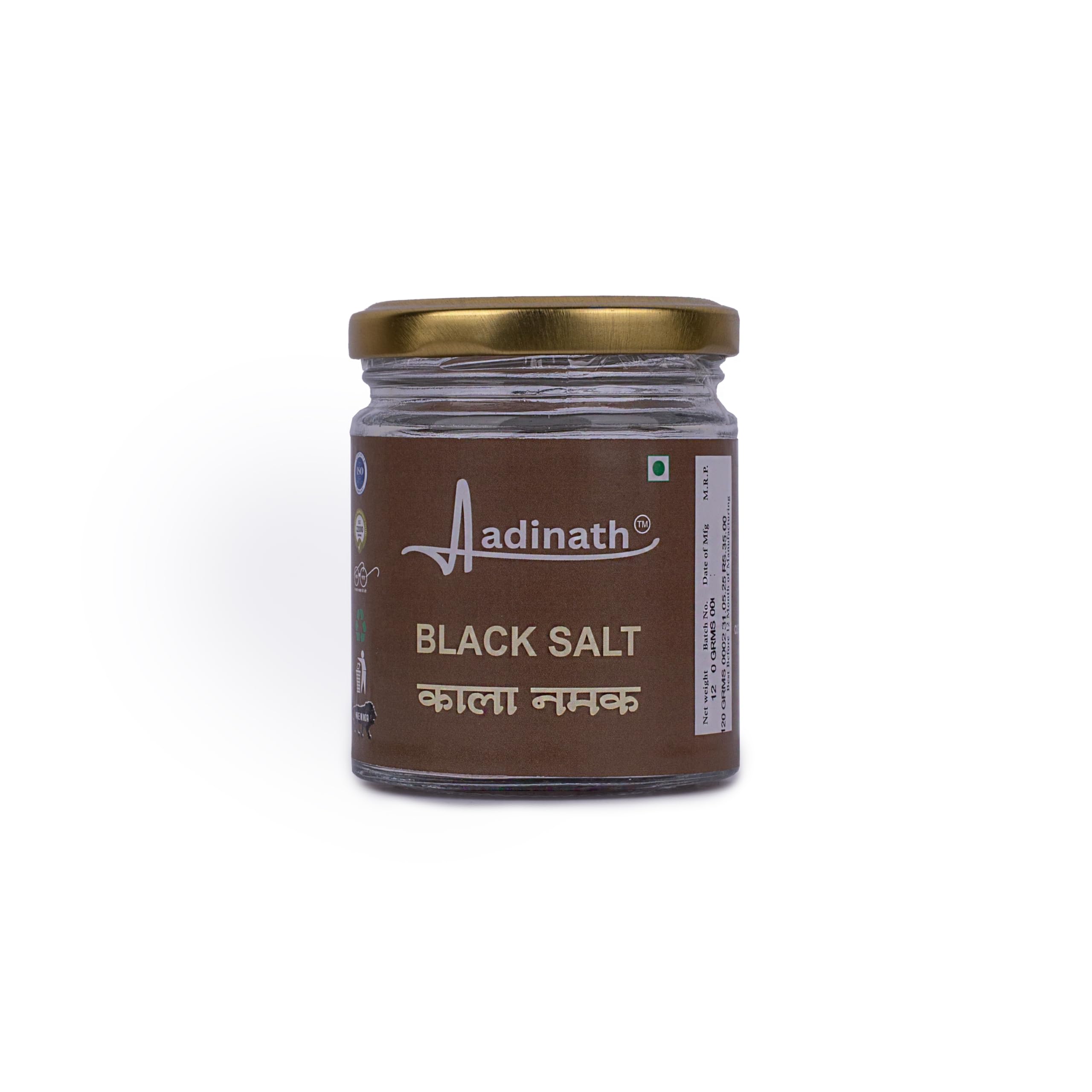 AADINATH Black Salt (Kala Namak) – Pure & Unrefined Himalayan Rock Salt for Cooking, Chaat