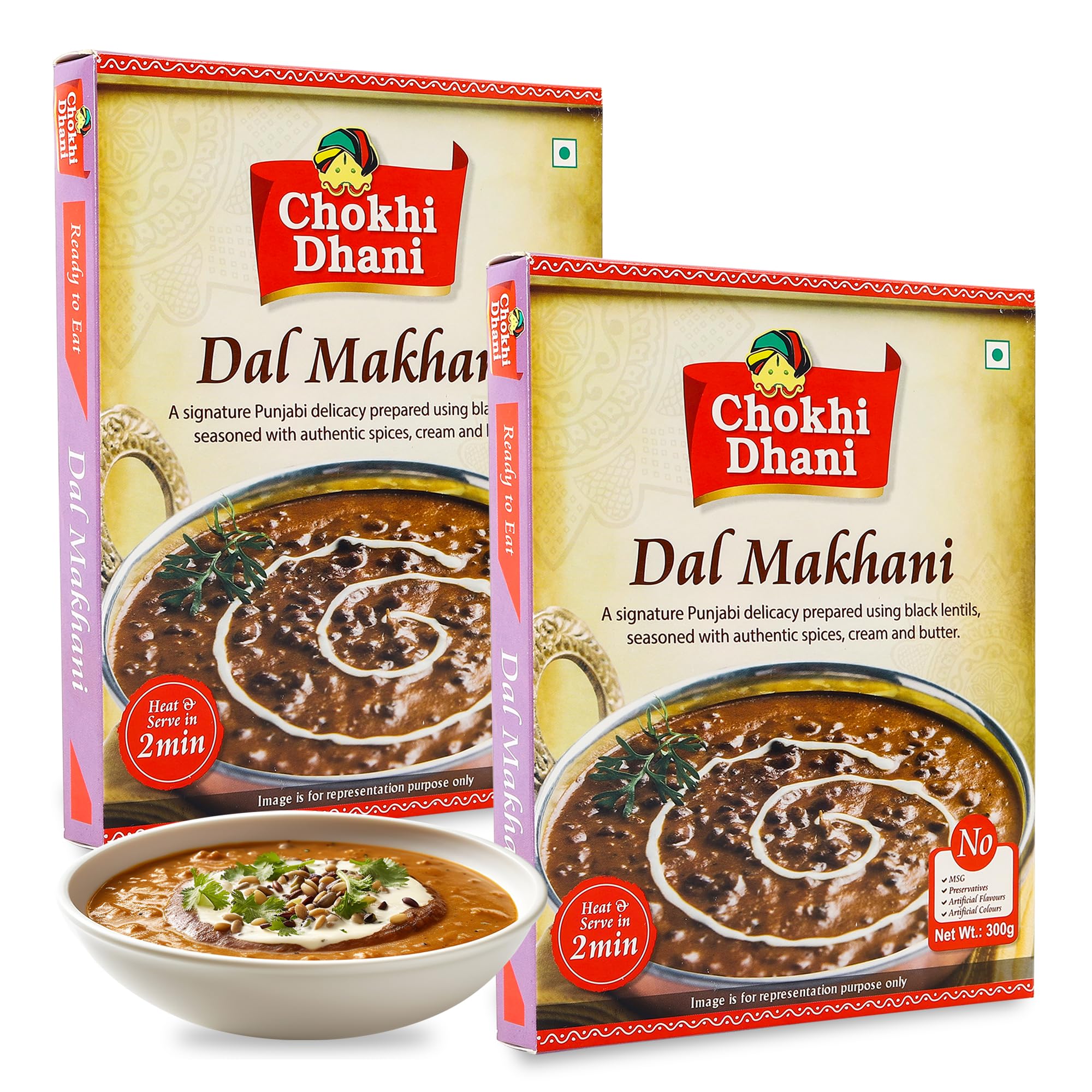 Chokhi Dhani Ready to Eat Dal Makhani Pack of 2,
