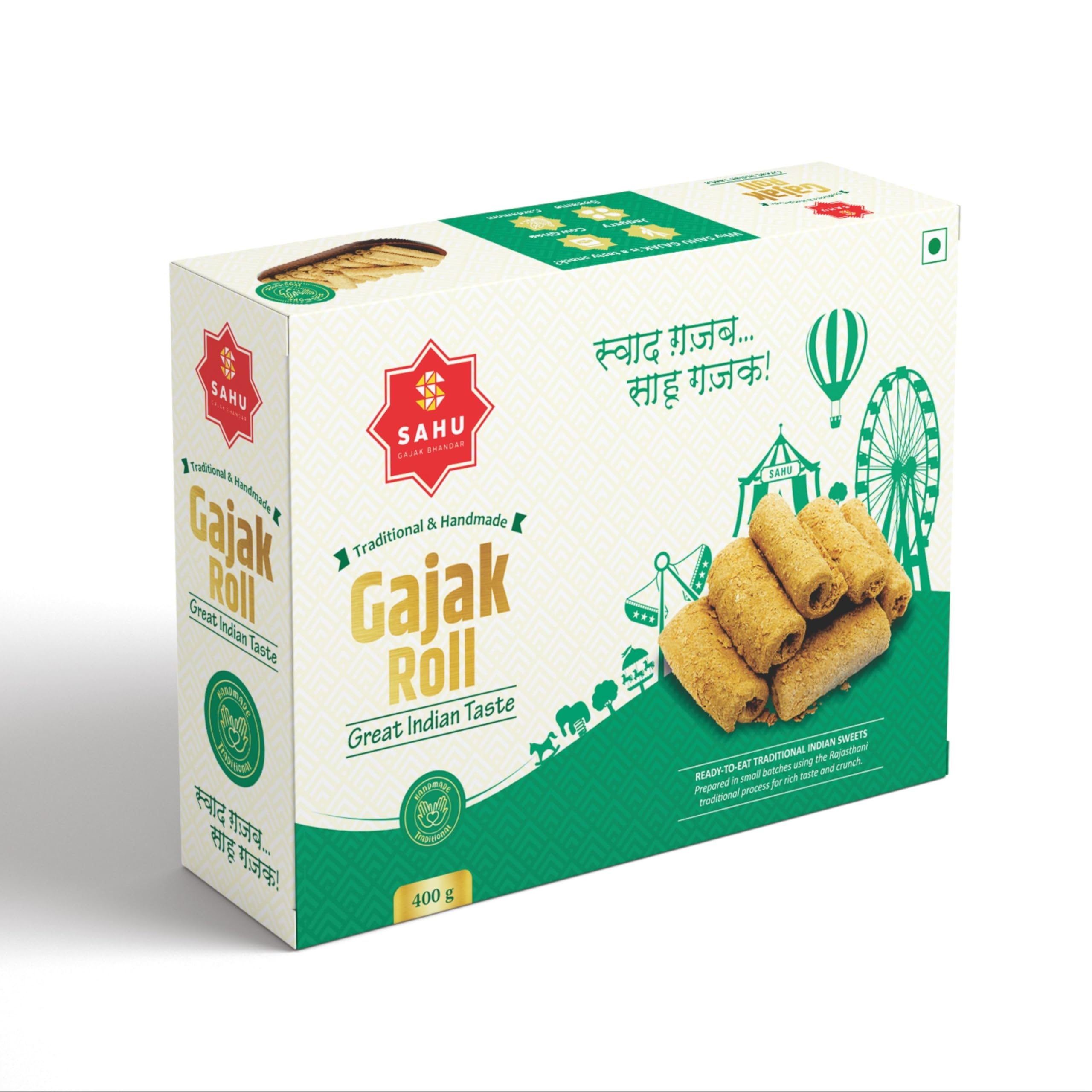 SAHU GAJAK BHANDAR Rajasthani Homemade Crispy Gazak Sweet Roll