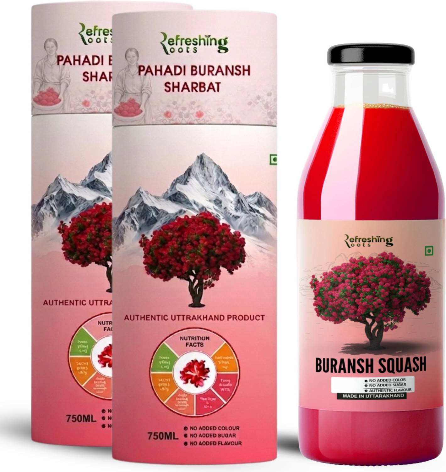 refreshing roots BURANSH JUICE, PACK OF 2- 750 ML EACH, ORGANIC, NO ADDED PRESERVATIVES
