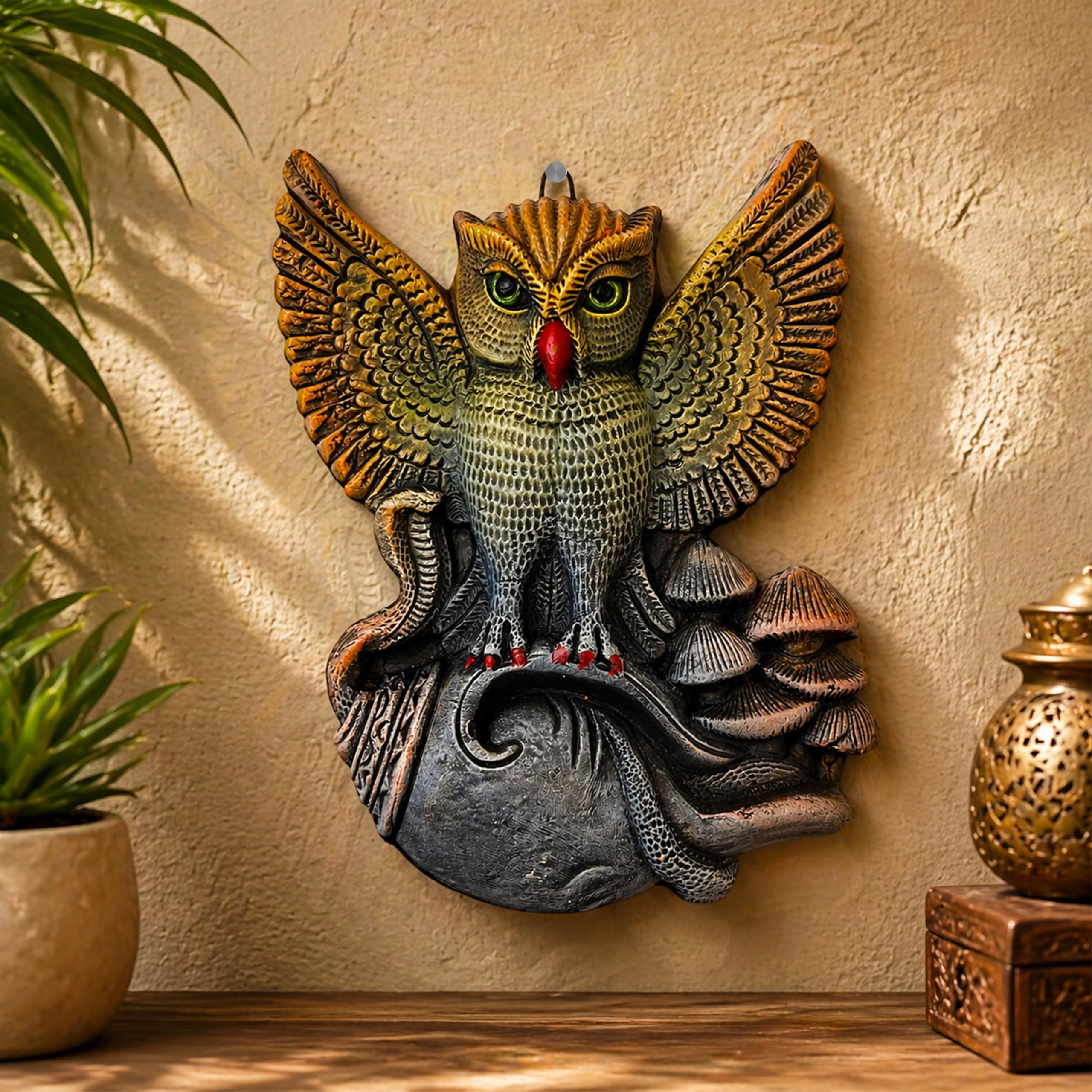 Owl Terracotta Wall Décor Hanging
