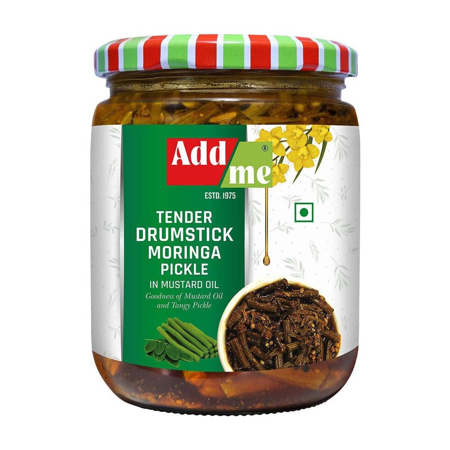Add me Tender Drumstick Moringa Pickle in Mustard Oil 500gm|Sahjan ka Aachar Glass Pack Drumstick Pickle