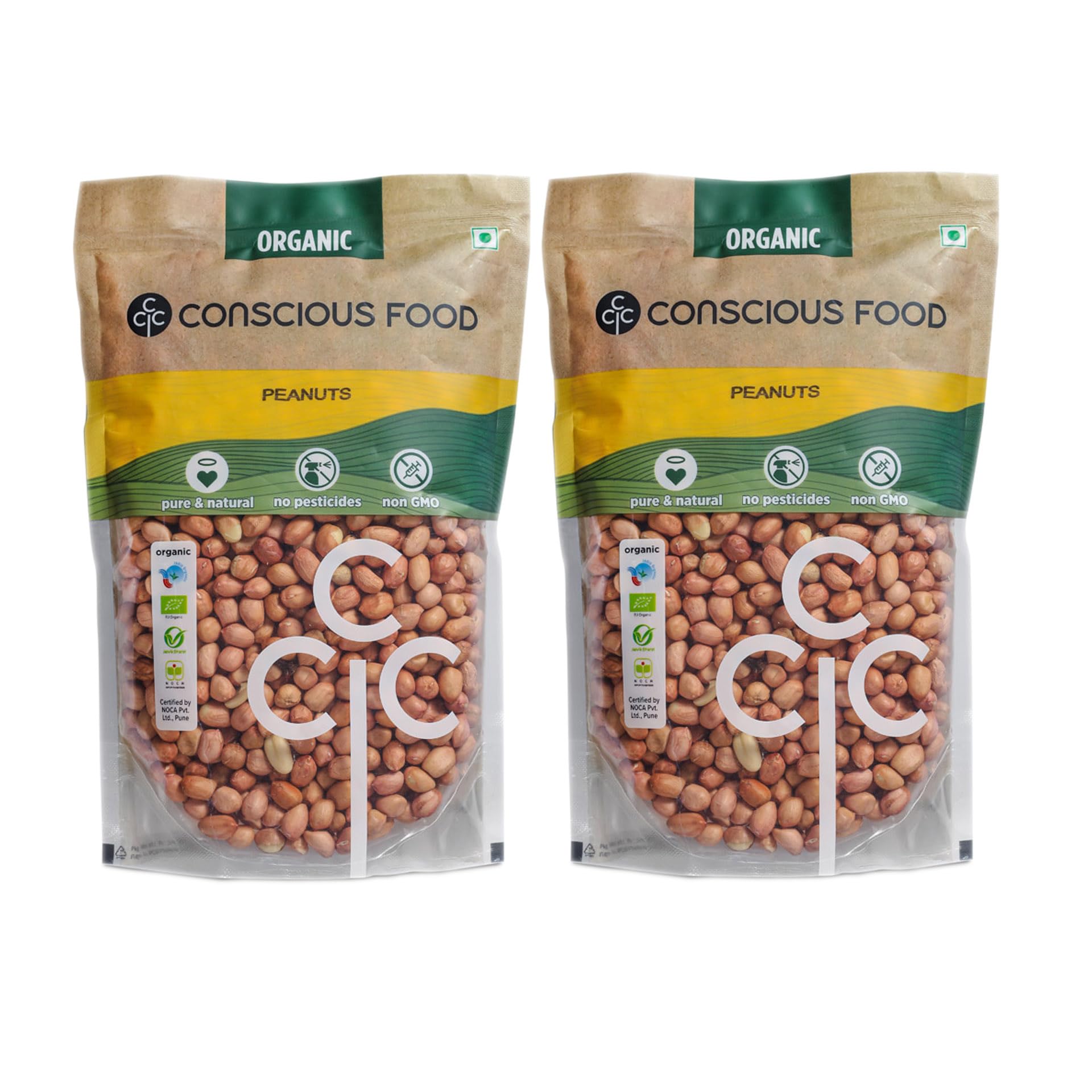 Conscious Food Organic Raw Peanuts/Groundnuts