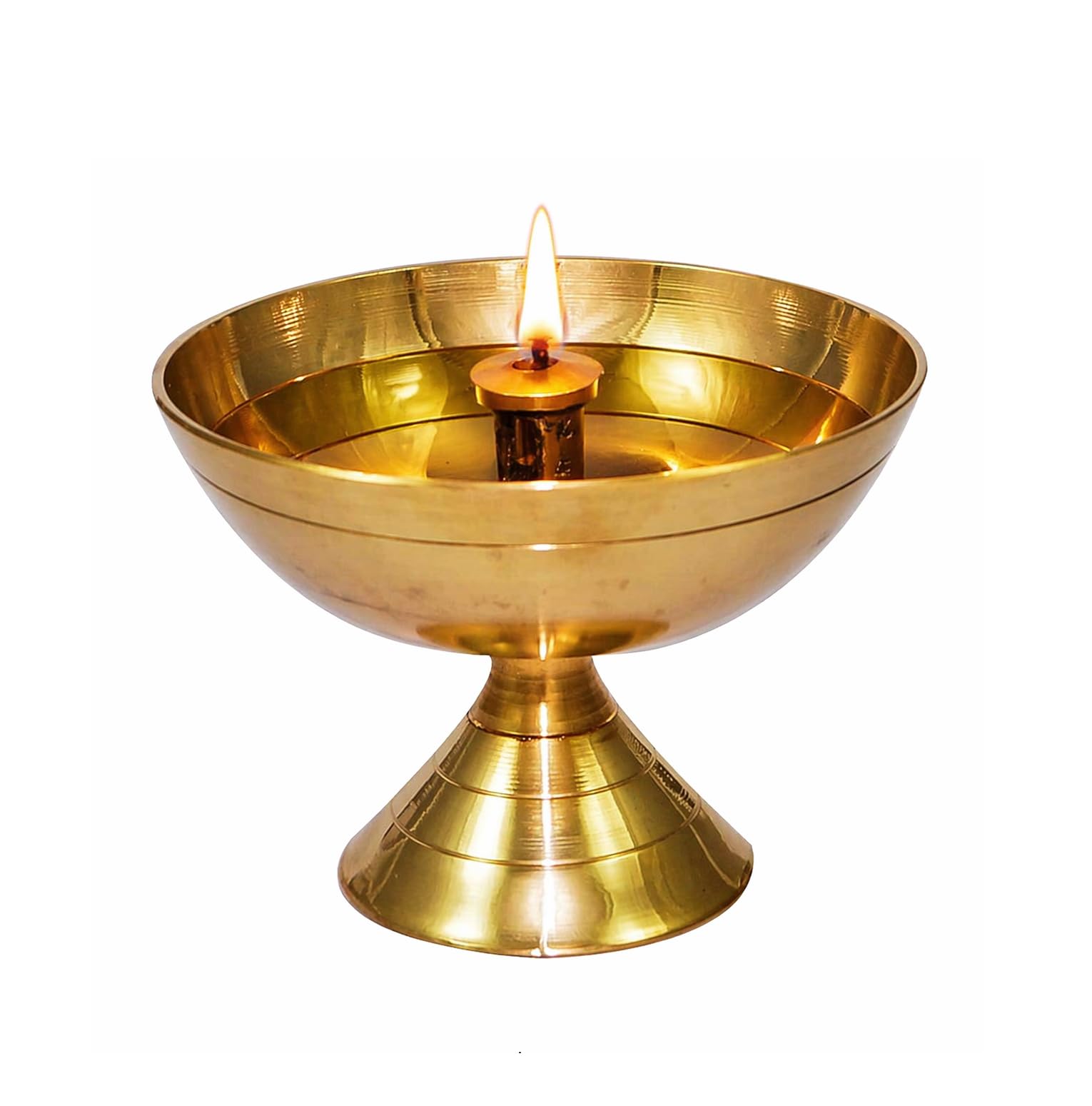 Mkd2 Rise Handcrafted Brass Akhand Diya Oil Lamp