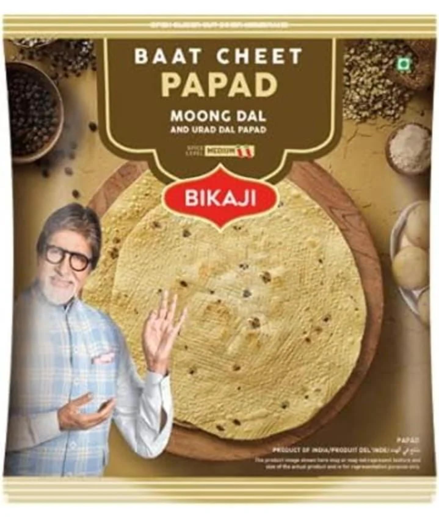 Bikaji Aslee Bikaneri - Baat Cheet Papad - Moong Dal Handroll Papad