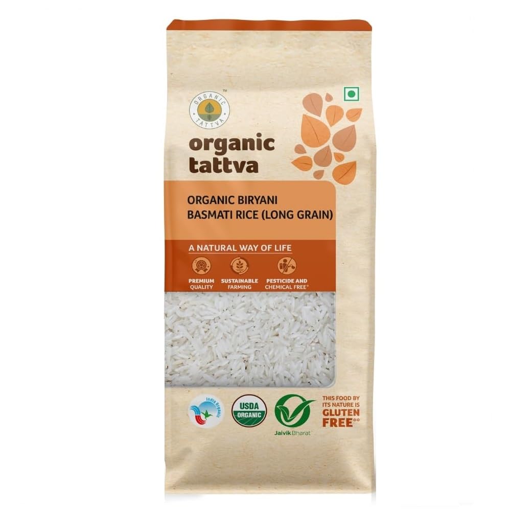 Organic Tattva, Organic Biryani Basmati Gluten Free and Unpolished Rice