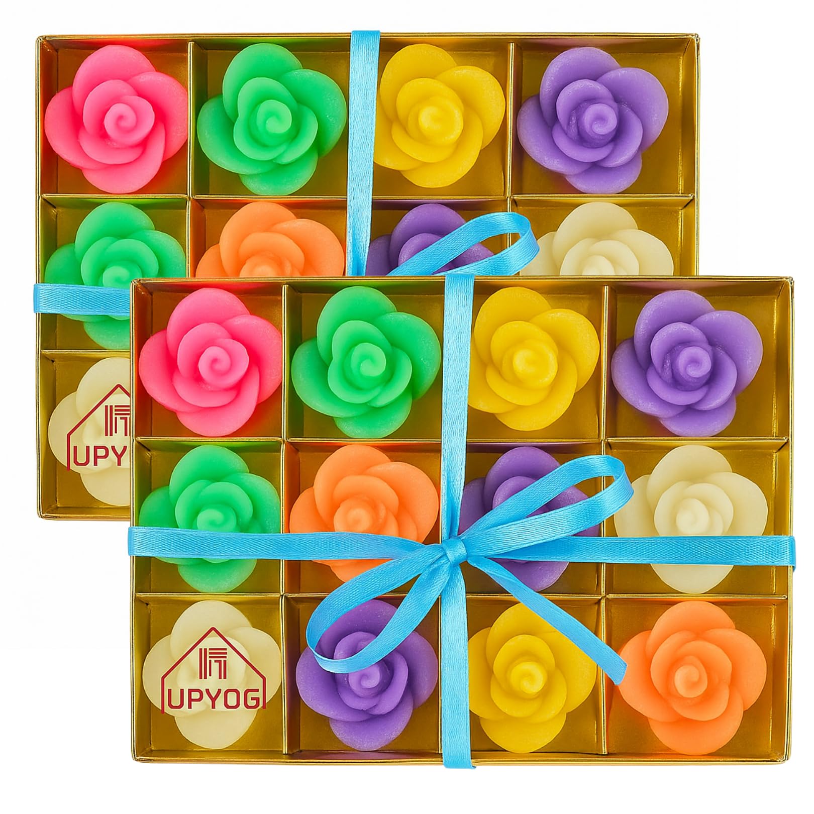 Diwali Diya Decoration Floating Rose Golden Flower Candles