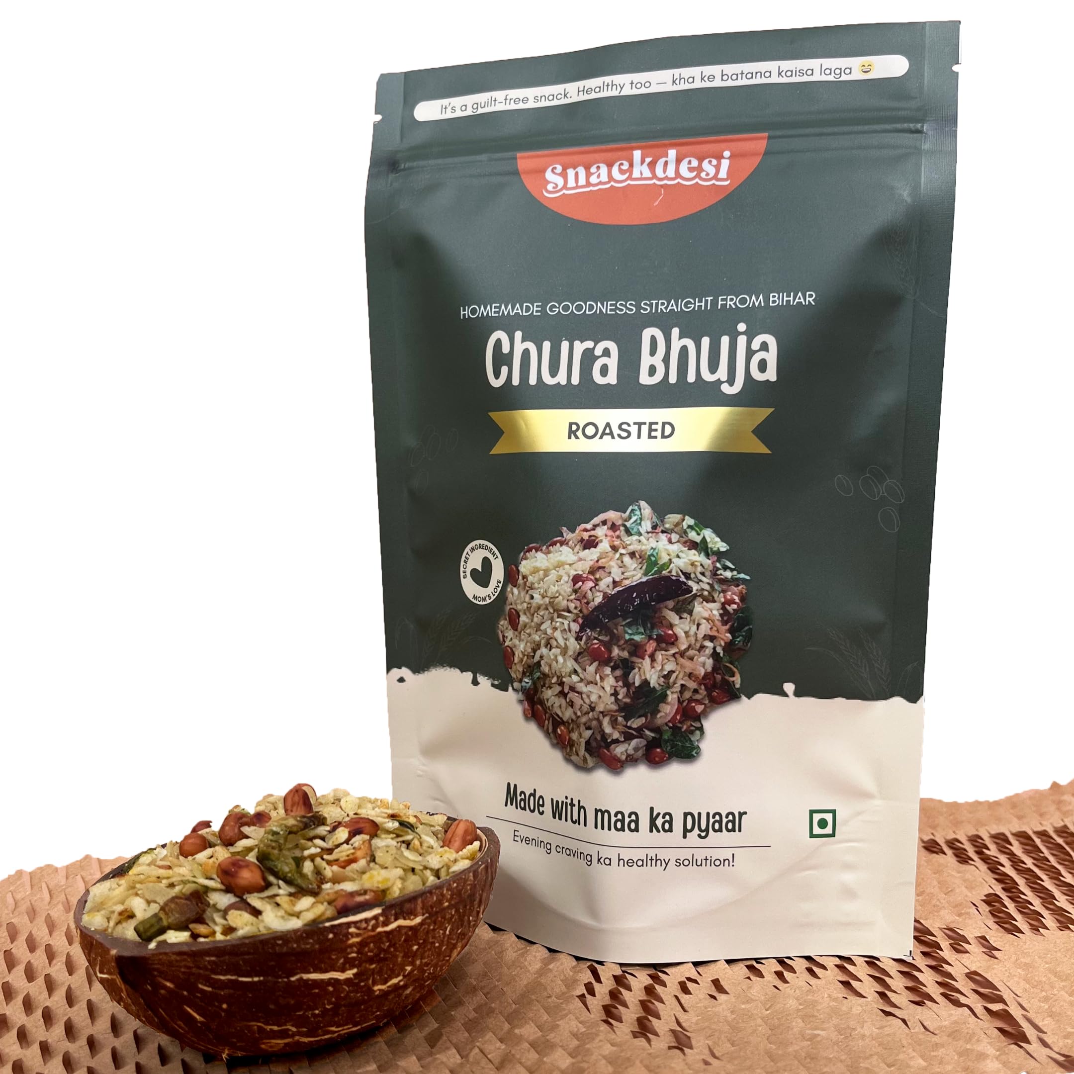 Snackdesi Namkeen Snacks – Roasted Chura Bhuja – Overloaded with Peanuts