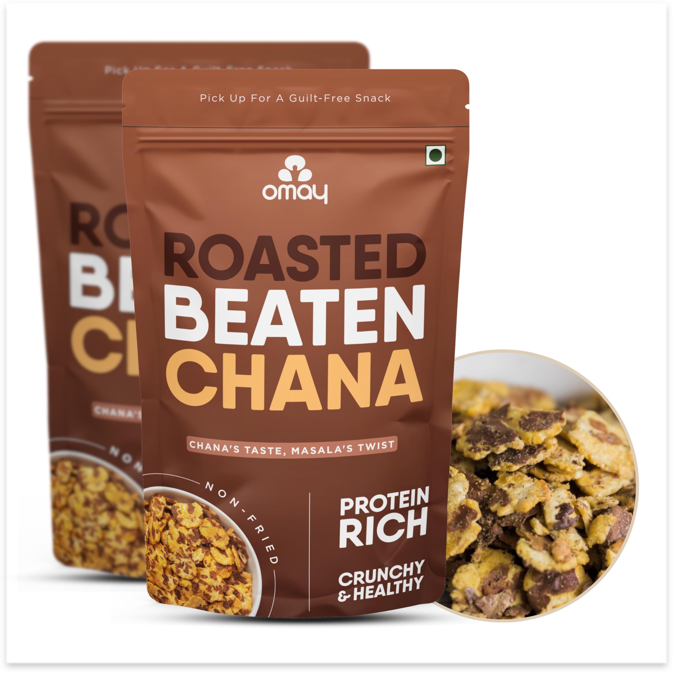 Omay Foods Roasted Chana Jor Garam, 400g Pouch